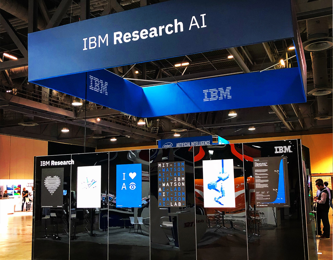 IBM Research AI conference booth