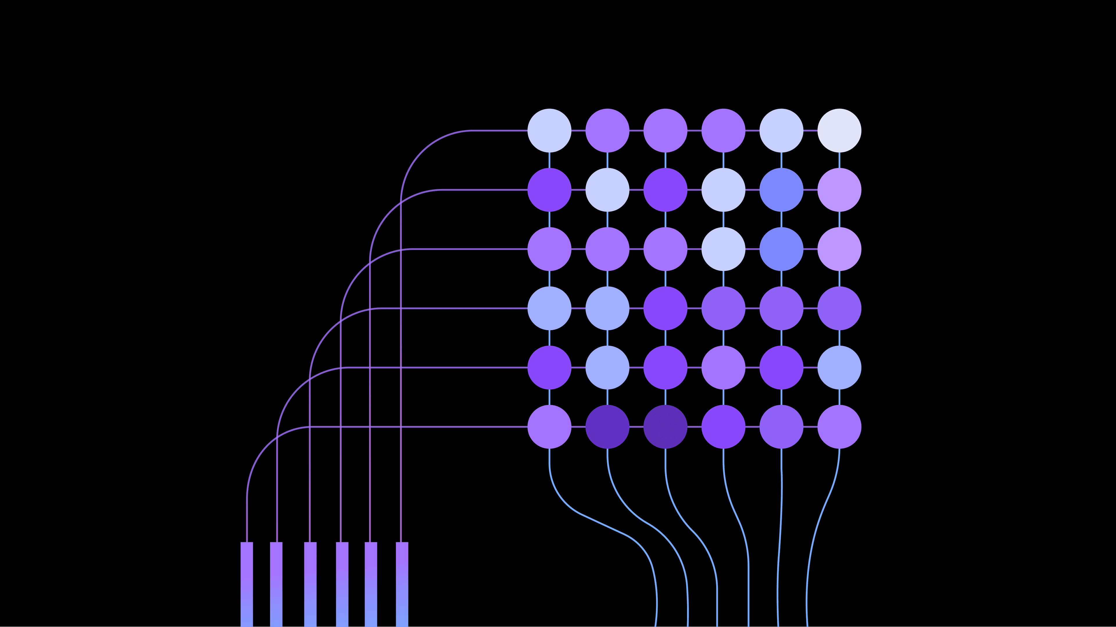 an abstract image of connected purple dots