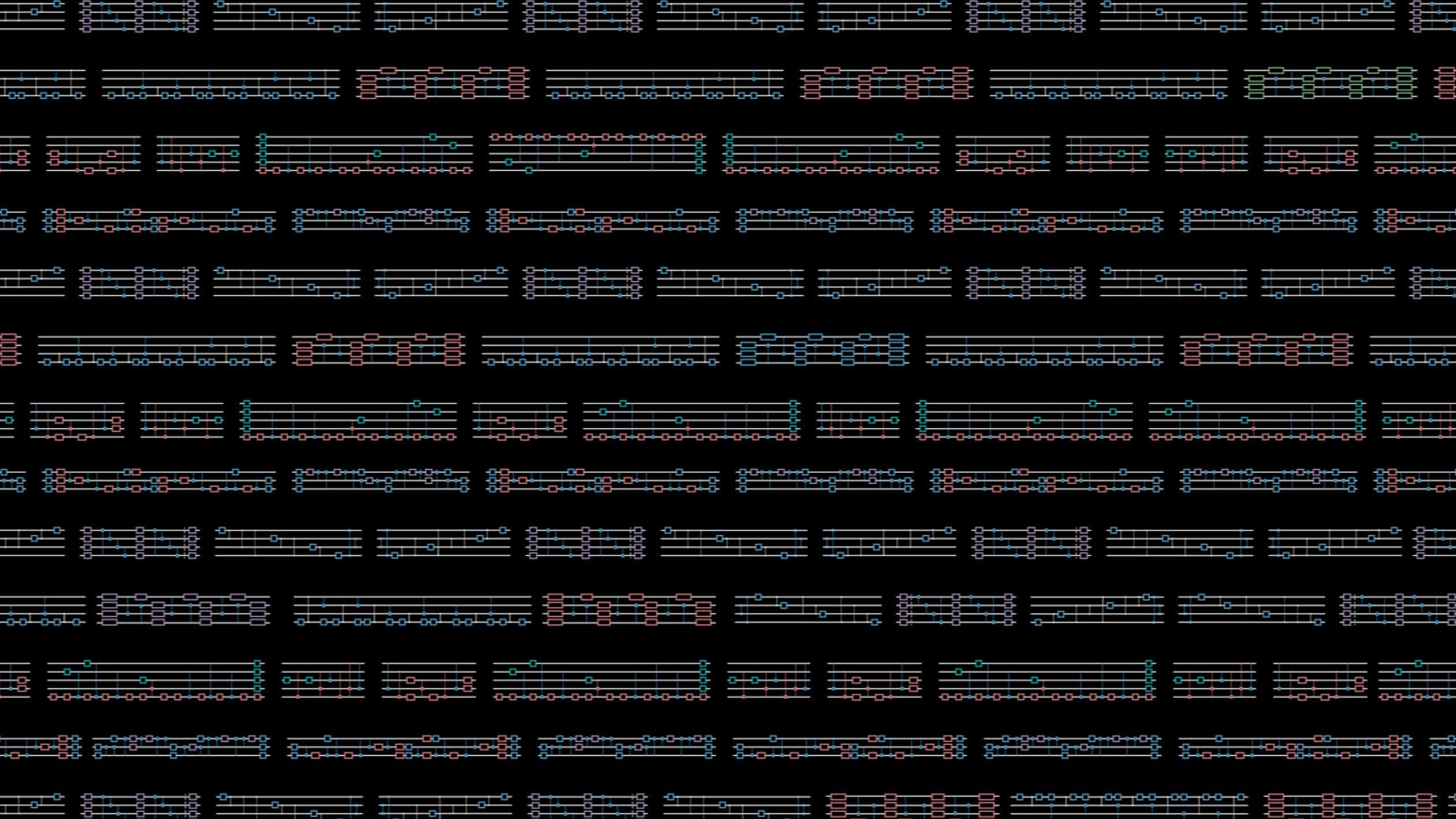 Artistic rendering of IBM Quantum Composer interface for IBM Qiskit Runtime.