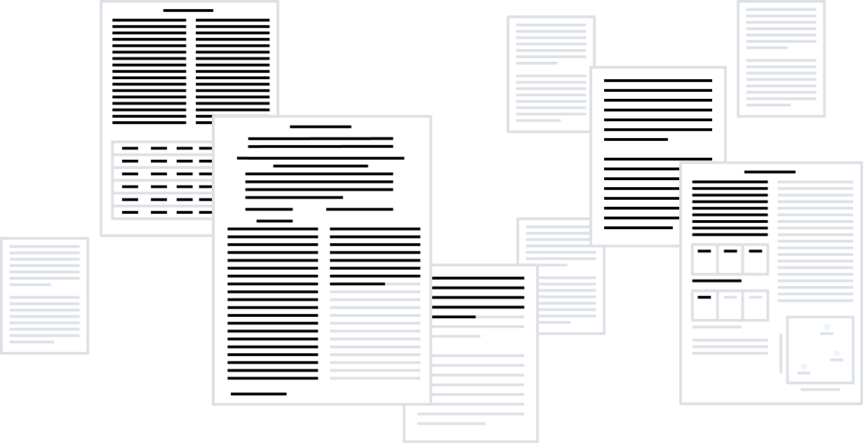 Graphic showing outlines of digital documents